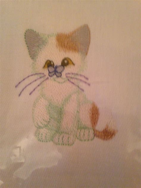 kitten embroidery pattern embroidery patterns embroider baby gift