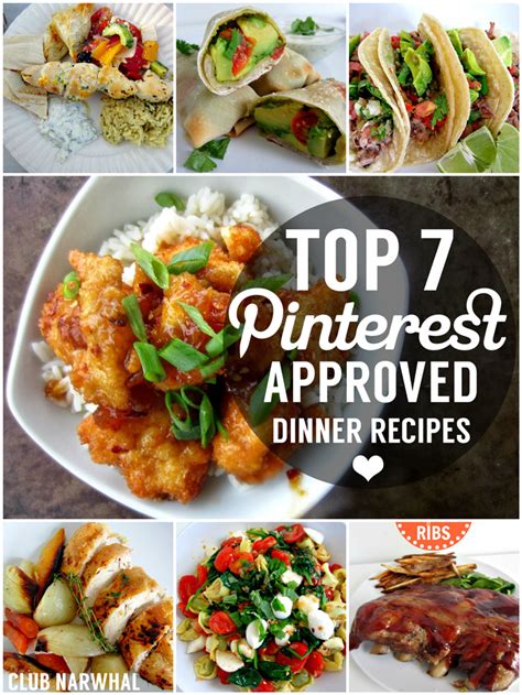 club narwhal top  pinterest approved dinner recipes recipes