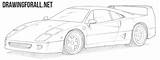 Ferrari F40 Drawingforall sketch template