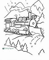 Coloring Pages Train Winter Printable Color Kids Trains Polar Express Printables Sheets Blank Clip Print Steam Choo Engine Clipart Little sketch template