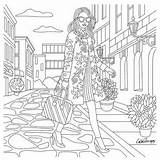 Coloring Fashion Pages Visit Sheets Adult sketch template