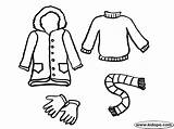 Clothes Winter Coloring Pages Colouring Cloth Kids Line Draw Clipart Drawing Printable Color Fall Clip Children Cloths Outline Cliparts sketch template