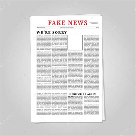 fake news newspaper eps vector illustration fake news template