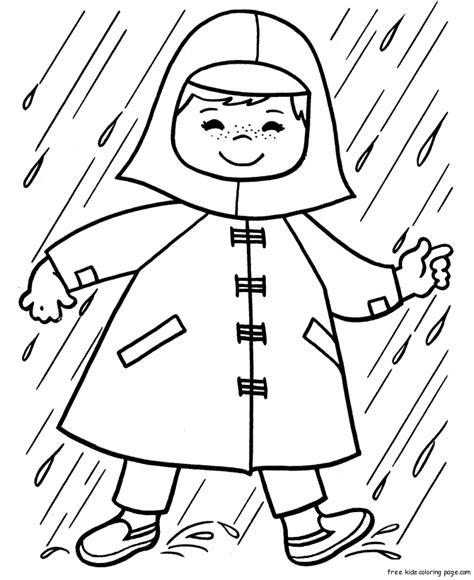 rain coloring pages    print