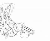 Edward Elric Pages Coloring Getcolorings Relax sketch template