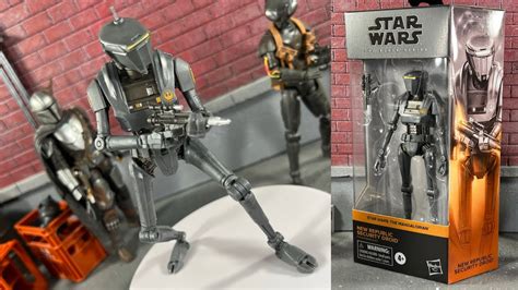 star wars black series  republic security droid  mandalorian action figure review youtube