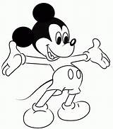 Mickey Mouse Coloring Pages Drawing Cartoon Clipart Cartoons Disney Clipartbest Popular Characters Pdf Print Select Coloringhome sketch template