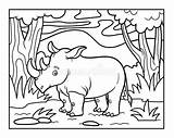 Rhino Savannah sketch template