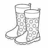 Boots Coloring Rubber Cartoon Book Shoe Children Collection Colouring Dreamstime Illustrations Clipart Vectors sketch template