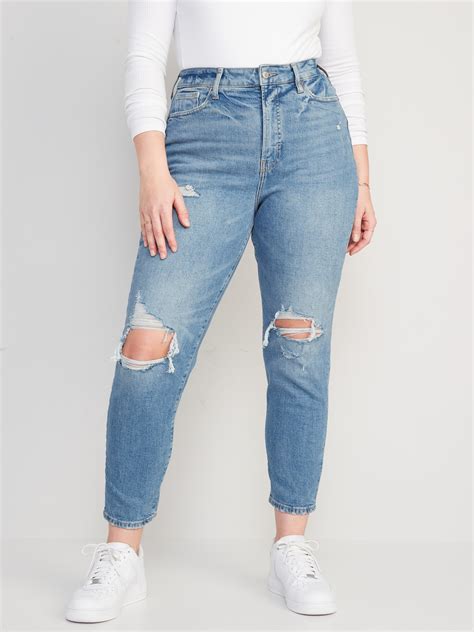 higher high waisted o g straight ripped jeans for women old navy