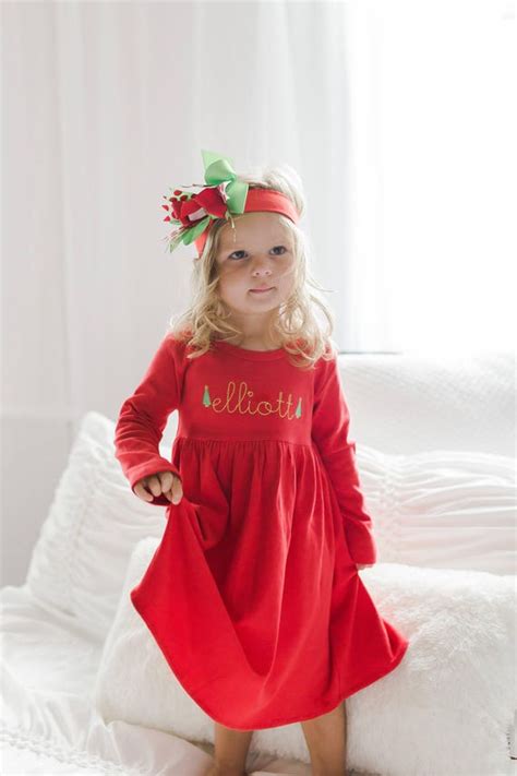 girls christmas outfit girls holiday dress toddler etsy