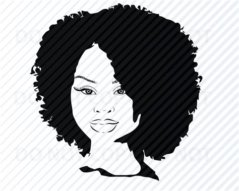 black woman svg  african american afro silhouette clip art etsy