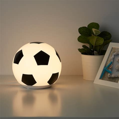 aengarna led table lamp football pattern ikea
