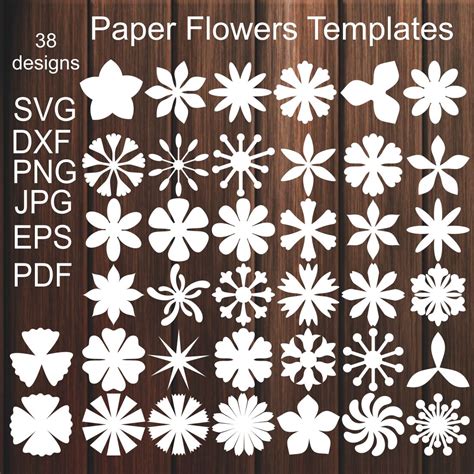 paper flower templates svg flower center svg inspire uplift