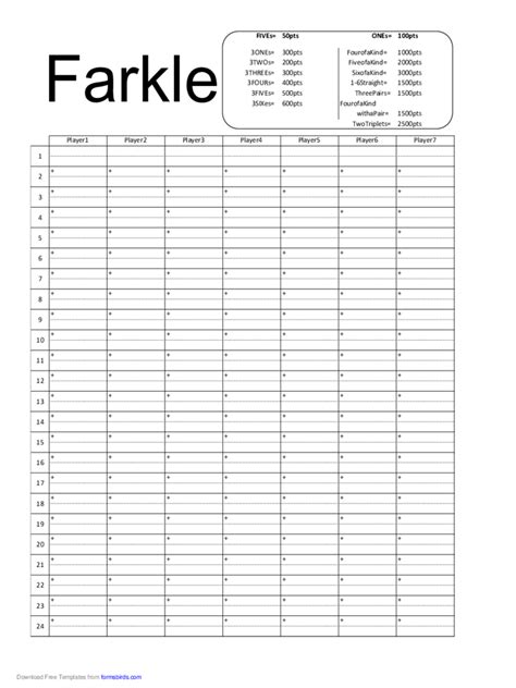 score sheet fillable printable  forms handypdf