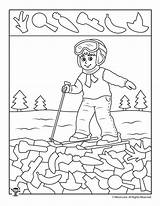 Spy Skiing Coloriages Woojr Activity Puzzles Préscolaire Preschoolers âge Woo sketch template