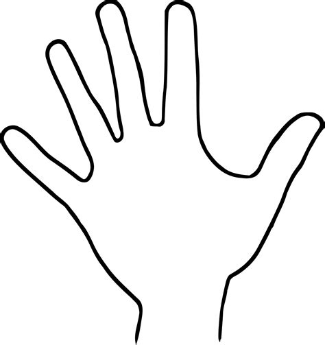 hand outline template printable clipart