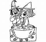 Potion Witch Coloring Halloween Coloringcrew sketch template