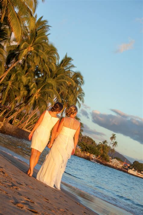 Lesbian Wedding Photography Ideas Beach Maui Samesex Marriage