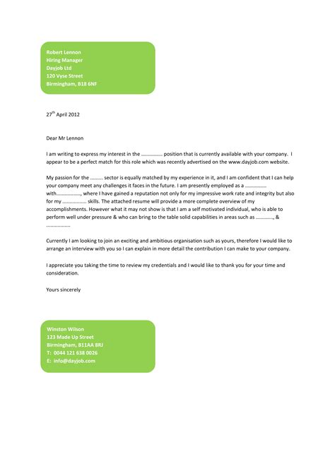 professional cover letter  examples format sample examples