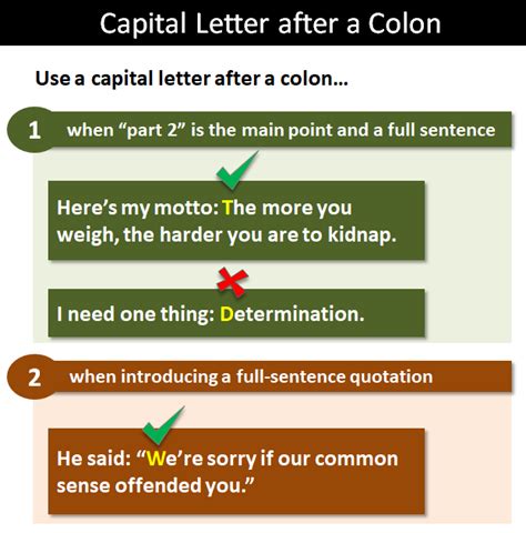 capital letters  colons   mid sentence sentences