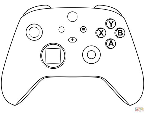 xbox controller coloring page  printable coloring page coloring
