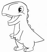Dinosaur Drawing Easy Coloring Simple Pages Cute Baby Line Rex Kids Drawings Clipart Dinosaurs Draw Color Clip Head Cliparts Dino sketch template