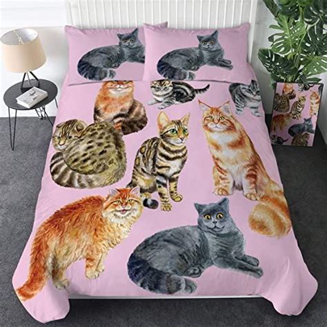 sleepwish cat bedding sets  kids boys girls animal print bedspreads