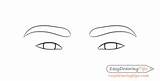 Focused Eyebrows Easydrawingtips sketch template