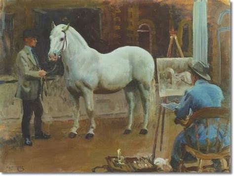 alfred  munnings ajm artist painting king georges pony jack