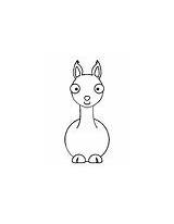 Llama Template Outline Bulletin Coloring Poster Board sketch template