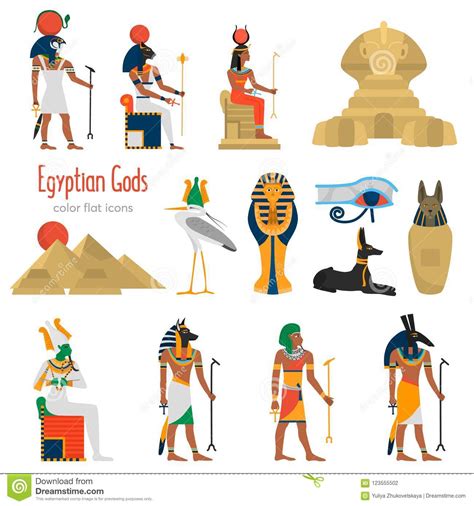 Egypt Gods Cartoon Vector 12156295