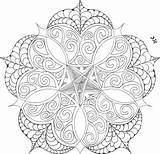 Coloring Pages Mandala Flower Pentagram Color Template Cool Adult Printable Mandalas Drawing Sheets Book Geometric Visit sketch template