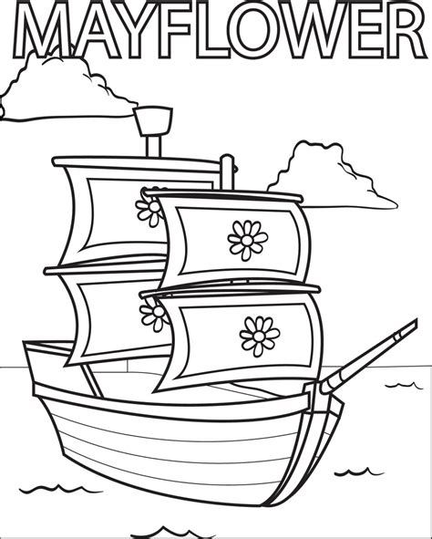 printable mayflower coloring page  kids  supplyme