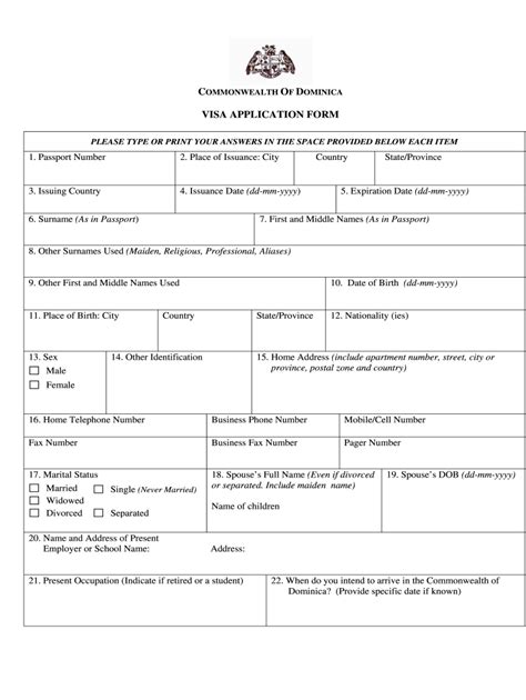 Dominican Republic Entry Form Fill Out And Sign Printable Pdf