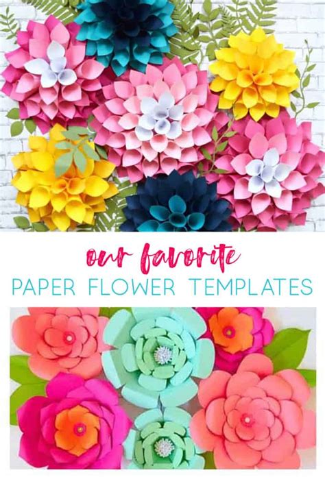diy paper flowers template   printable templates