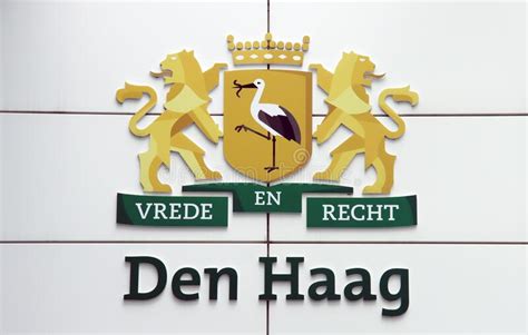logo  crest   municipality   hague den haag editorial photography image  hague