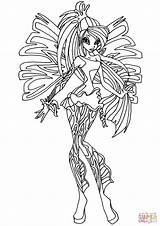 Winx Coloring Club Bloom Pages Sirenix Drawing Enchantix Printable Colouring Waving Sheets Tiffany Color Hand Print Musa Coloriage Library Imprimer sketch template