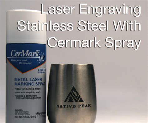 laser engraving stainless steel with cermark spray 6