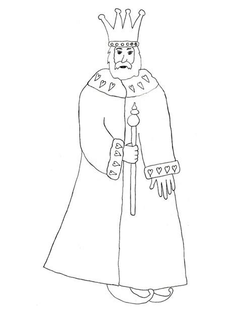 king colouring sheet