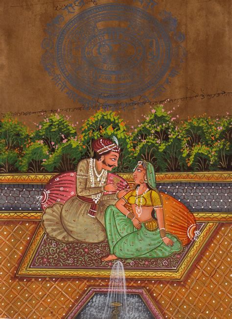 Moghul Mughal Miniature Handmade Erotic Harem Painting Old