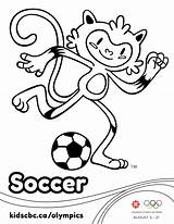 Soccer Colouring Olympic Games Olympics Sheet Rio Cbc sketch template