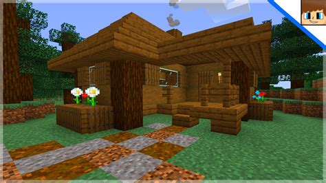 build  simple log cabin  minecraft youtube