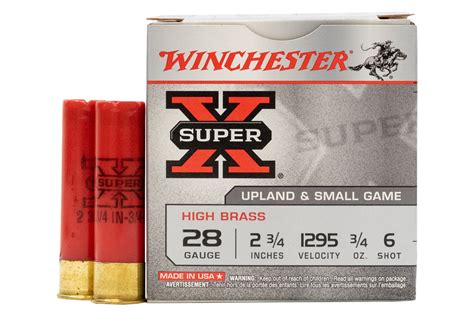 Winchester 28 Gauge 2 3 4 In 3 4 Oz 6 Shot Super X 25 Box Sportsman