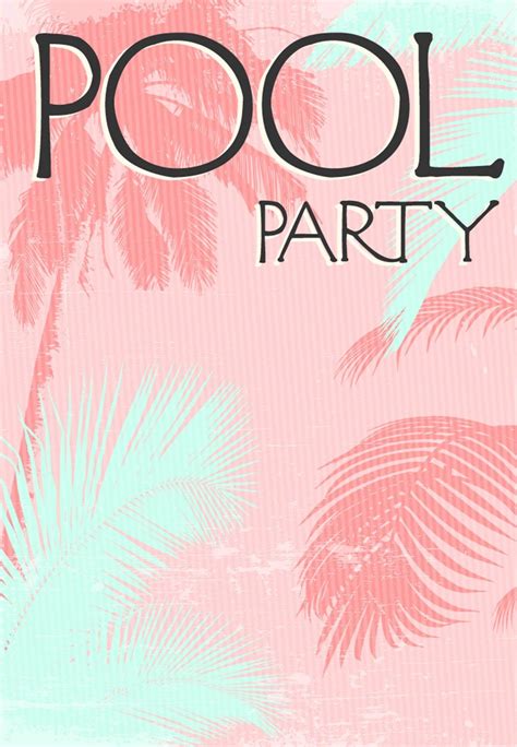 pool party flyers  printable  printable