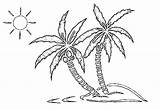 Palmier Palm Cocotier Plage Palmiers Colorare Palme Disegni Coloriages Palmeras Playa Spiaggia Kelapa Colorier Cocotero Indah Koleksi Pokok Kanak Swaying sketch template