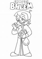 Bheem Coloring Pages Chota Undercover Kc Getcolorings Getdrawings Color sketch template
