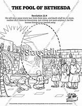 Coloring Bethesda Pool John Sunday School Pages Sharefaith sketch template