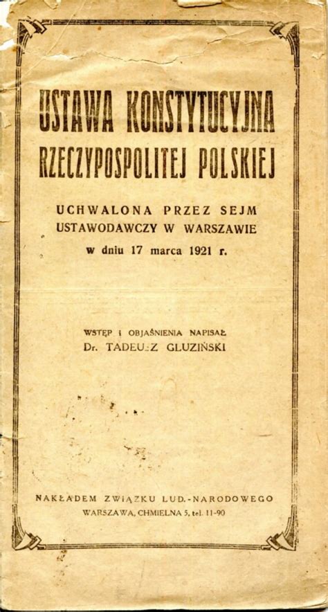 konstytucja marcowa najgorsza polska konstytucja