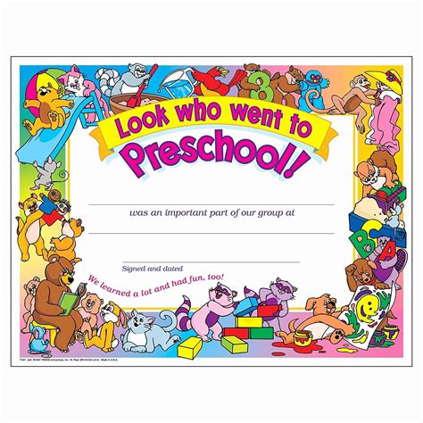 printable preschool diploma templates addictionary